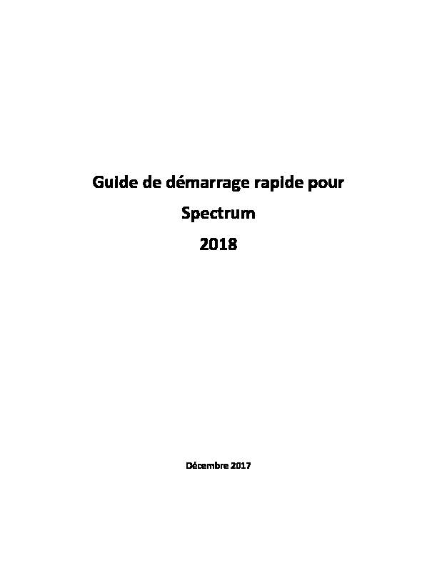 [PDF] Guide de démarrage rapide pour Spectrum 2018 - UNAIDS