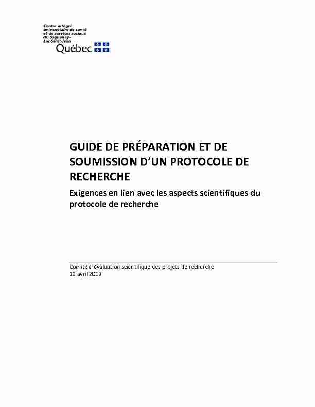 [PDF] GUIDE DE PRÉPARATION ET DE SOUMISSION DUN