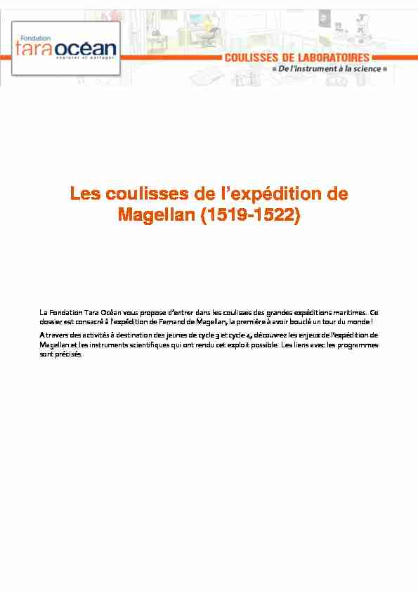 Les coulisses de lexpédition de Magellan (1519-1522)