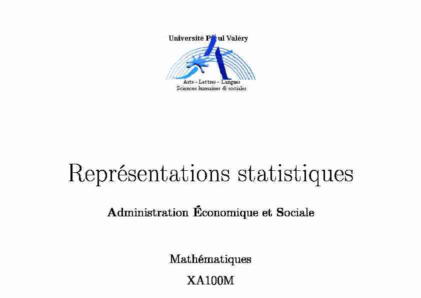 [PDF] Représentations statistiques - Université Paul-Valéry