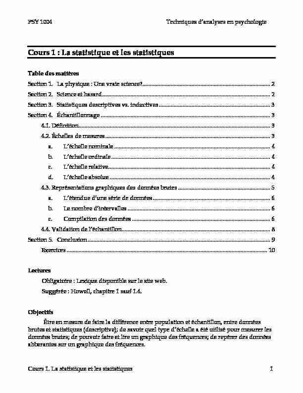 [PDF] Cours 1 : La statistique et les statistiques - uOttawa
