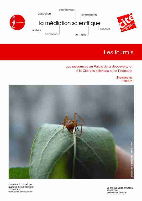 [PDF] Les fourmis - Palais de la découverte
