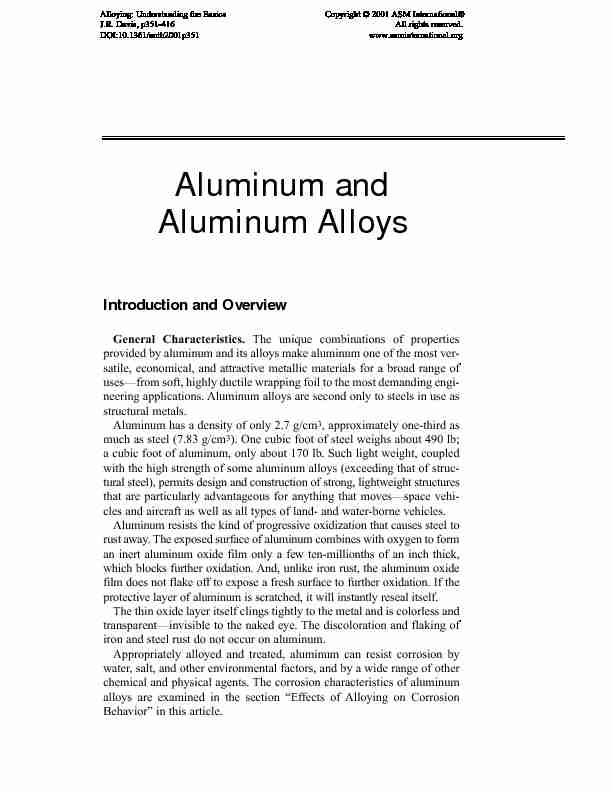Aluminum and Aluminum Alloys - NIST