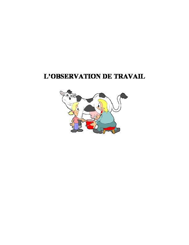 OBSERVATION DE TRAVAIL - GPSAO
