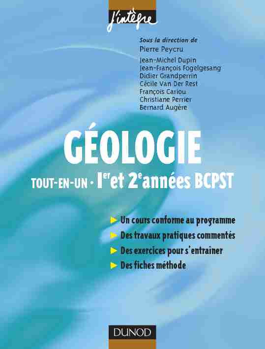 Géologie tout-en-un BCPST - 1re et 2e années