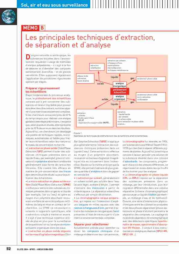 [PDF] Les principales techniques dextraction, de séparation et d  - CEA