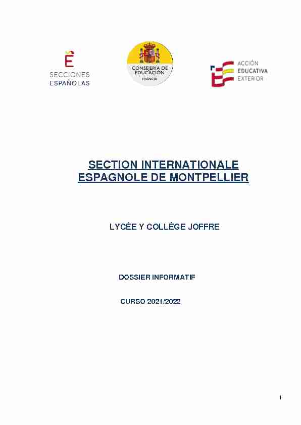 SECTION INTERNATIONALE ESPAGNOLE DE MONTPELLIER