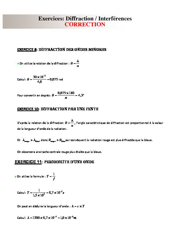 Searches related to exercice corrigé diffraction pdf filetype:pdf