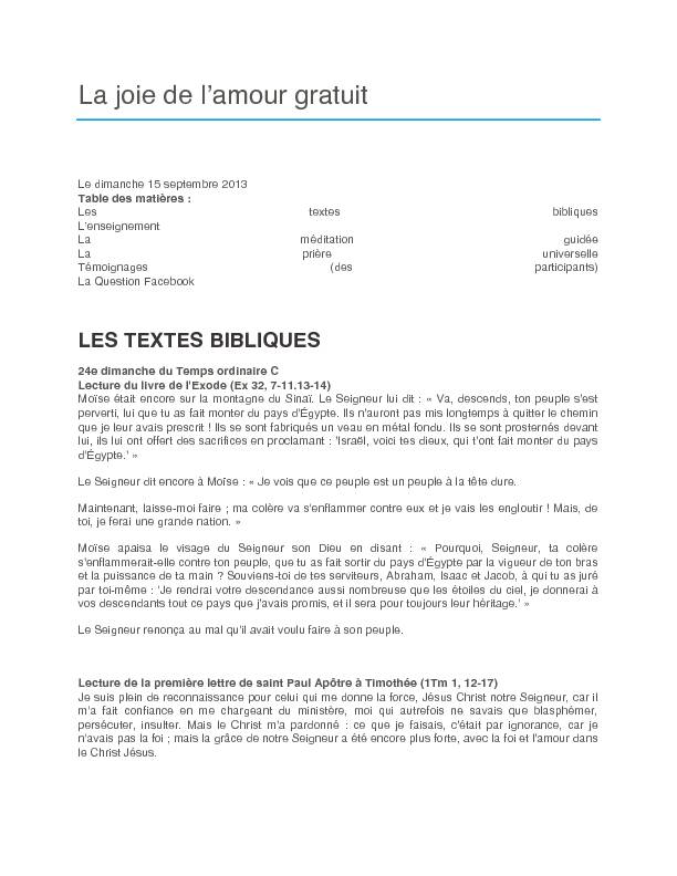 [PDF] La joie de lamour gratuit - Diocèse de Saint-Jean-Longueuil
