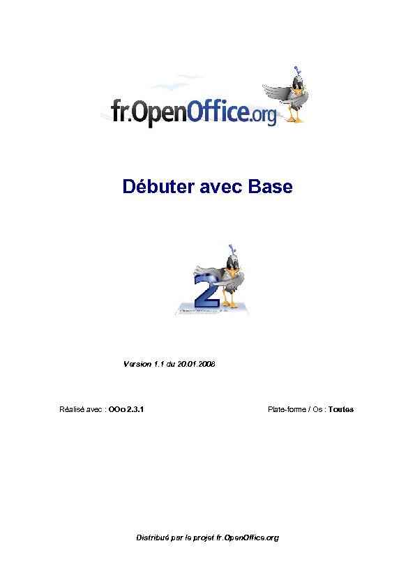 Débuter avec Base - OpenOffice