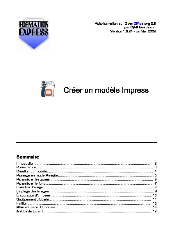 Créer un modèle Impress - OpenOffice