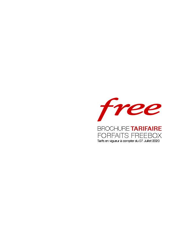 BROCHURE TARIFAIRE FORFAITS FREEBOX - lafibreinfo