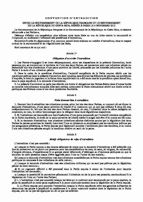 [PDF] CONVENTION DEXTRADITION Le Gouvernement de la