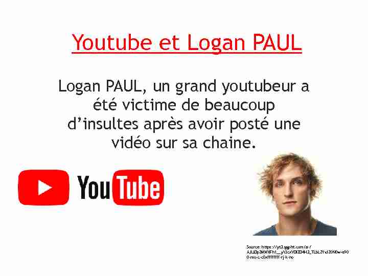 Youtube et Logan PAUL annesophie sarah