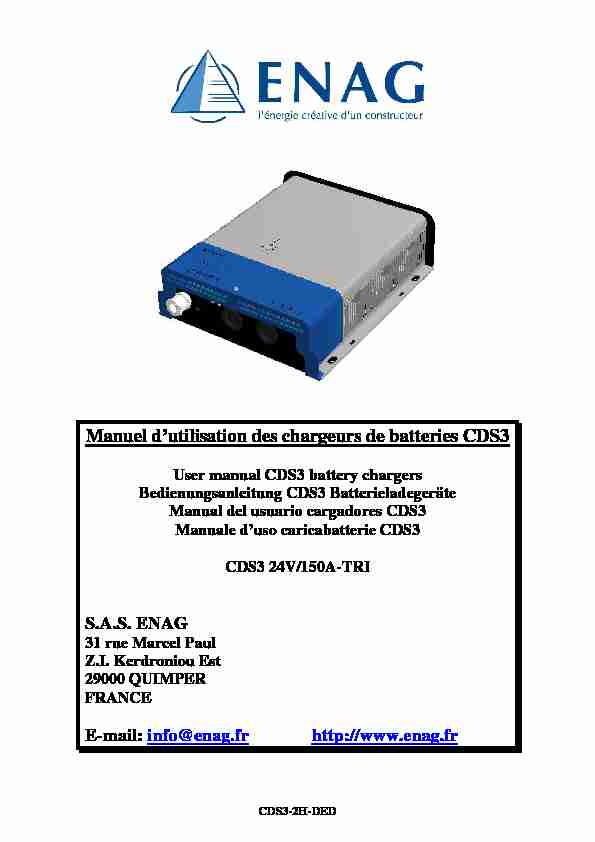 [PDF] Manuel dutilisation des chargeurs de batteries CDS3  Enag
