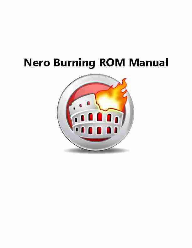 [PDF] Nero Burning ROM Manual - UserManualwiki