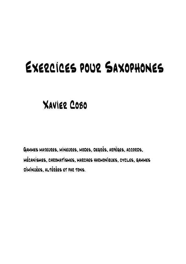 Exercices pour Saxophones