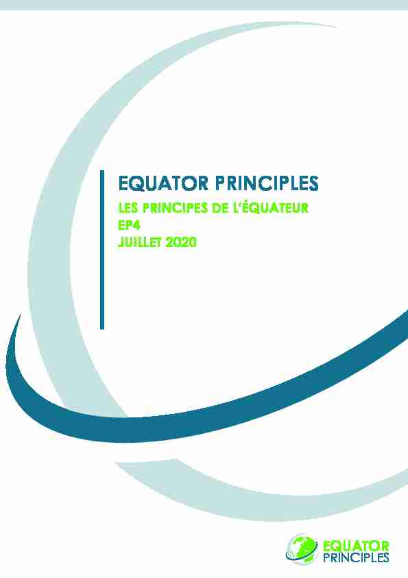 equator principles - les principes de l?équateur ep4 juillet 2020