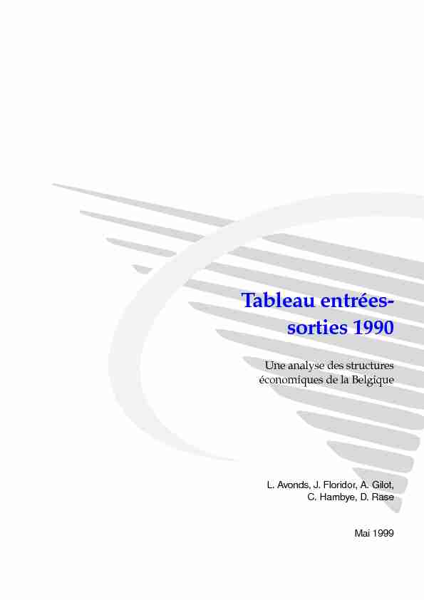 [PDF] Tableau entrées- sorties 1990 - Federaal Planbureau
