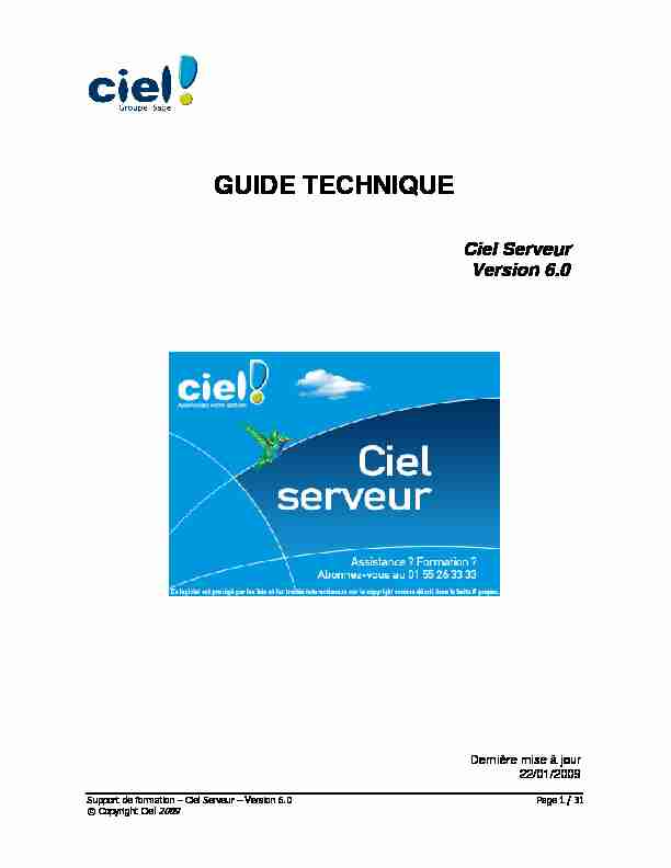 [PDF] GUIDE TECHNIQUE - Ciel