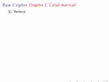 [PDF] Base dalgèbre Chapitre 1 Calcul matriciel