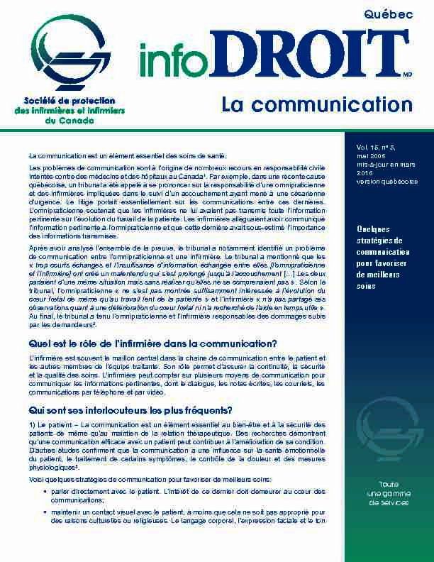 [PDF] La communication