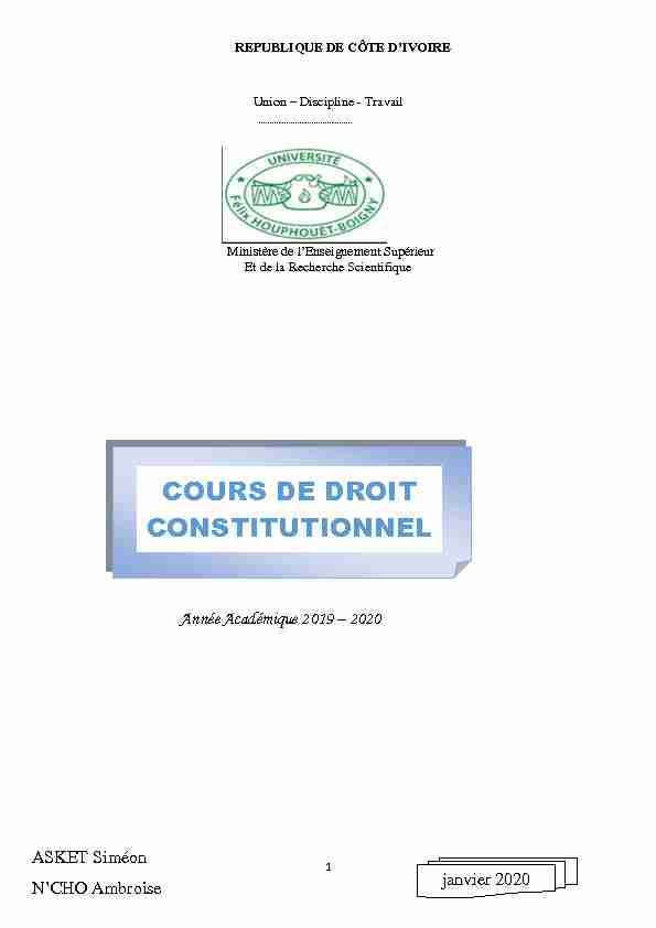 COURS DE DROIT CONSTITUTIONNEL - umeciorgci