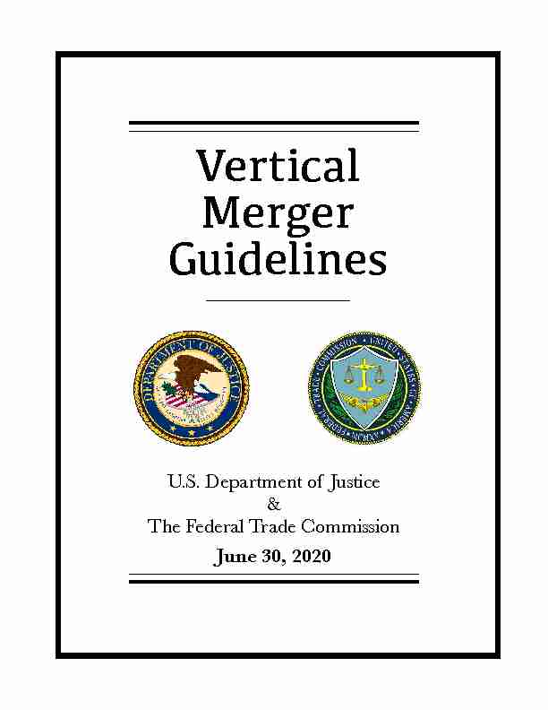 Vertical Merger Guidelines - Federal Trade Commission