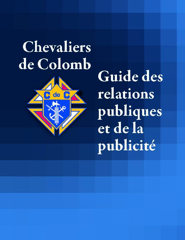 [PDF] Guide des relations publiques et de la publicité Chevaliers de Colomb