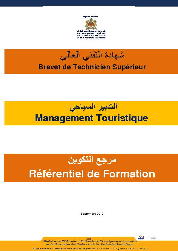 [PDF] Management Touristique