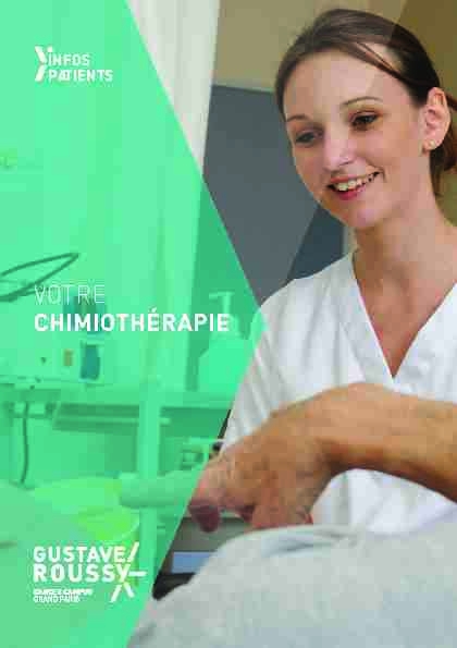 Votre chimiothérapie