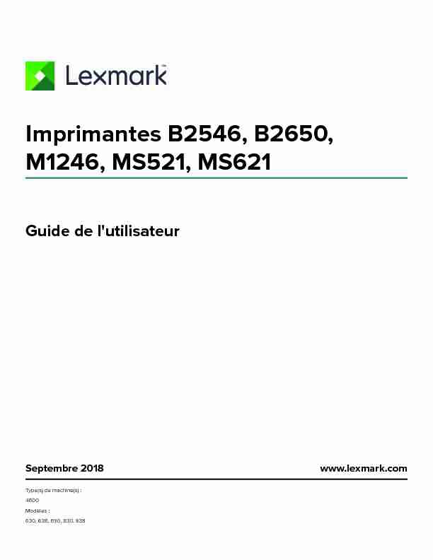 [PDF] Guide de lutilisateur - Lexmark