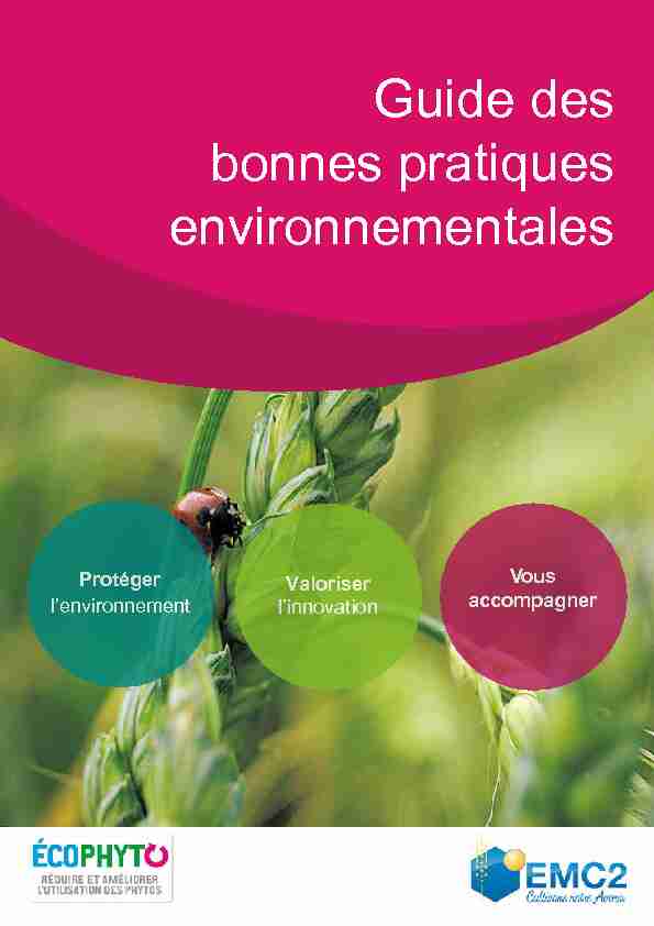 Guide des bonnes pratiques environnementales