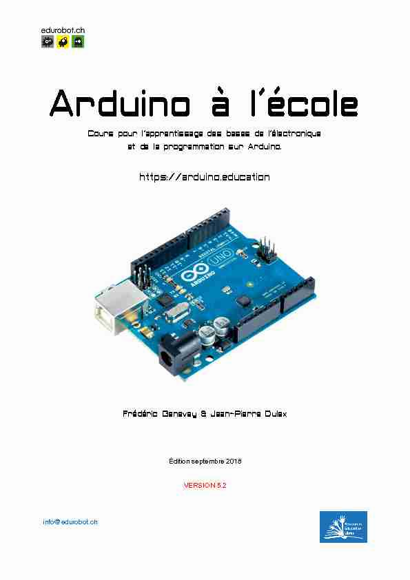 [PDF] Arduino_cours_2018_en cours - Arduino à lécole