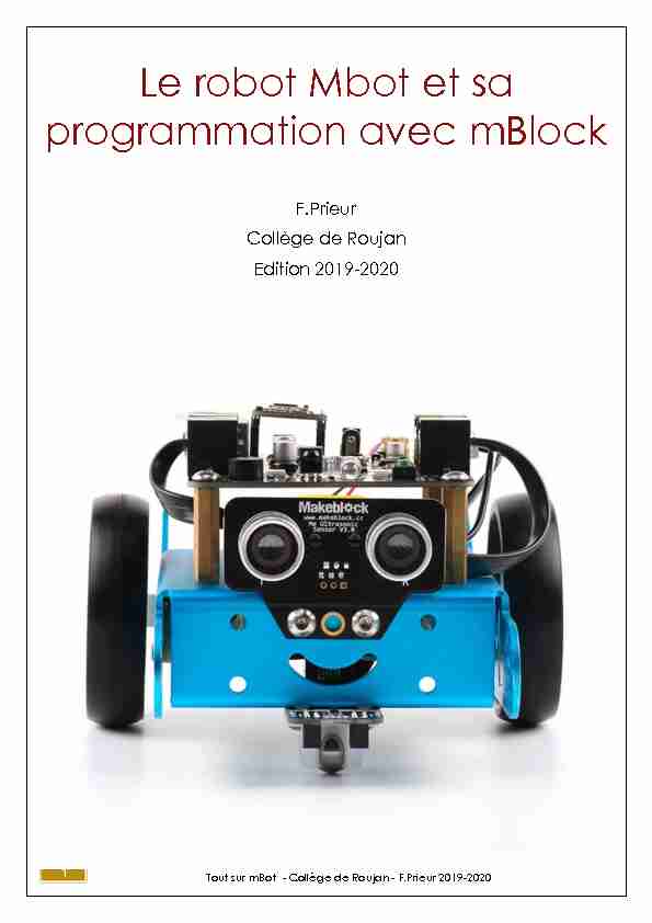 [PDF] Le robot Mbot et sa programmation avec mBlock - Finalement, cest