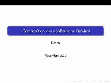 Composition des applications linéaires - unicefr