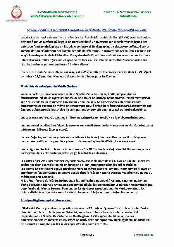 [PDF] Règles de lOrdre du Mérite National Senior de la FRMG