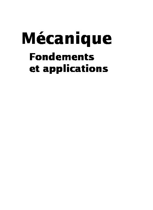 [PDF] Mécanique - Dunod
