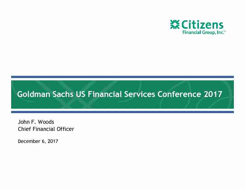 Goldman Sachs US Financial Services Conference 2017