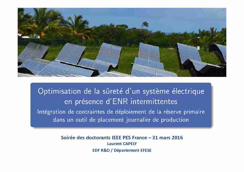 Soirée des doctorants IEEE PES France –31 mars 2016