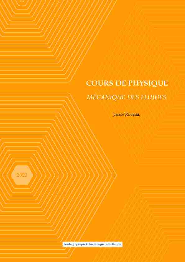 [PDF] MÉCANIQUE DES FLUIDES Cours - femto-physiquefr