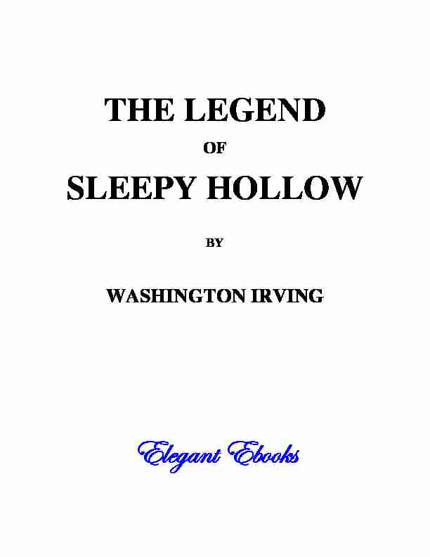 The Legend of Sleepy Hollow - ibiblio