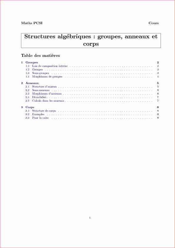 Searches related to structure de groupe exercices corrigés filetype:pdf