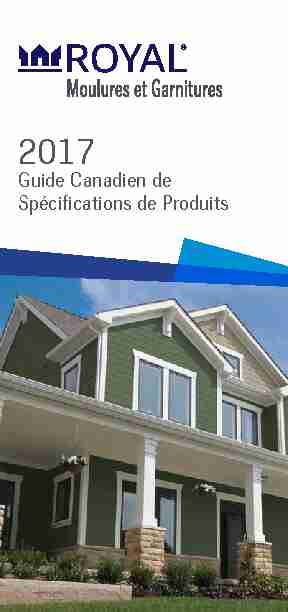 Guide Canadien de Spécifications de Produits
