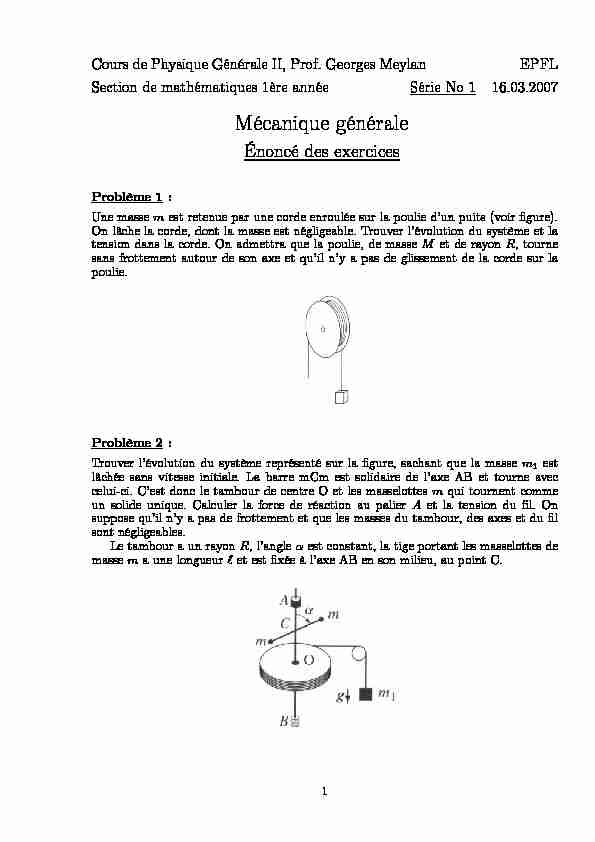 [PDF] Mécanique générale - EPFL