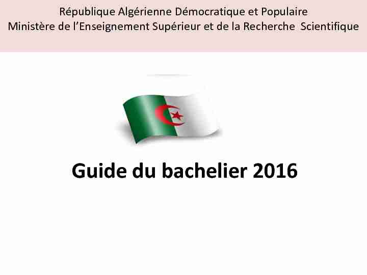 Guide du bachelier 2016 - univ-ouargladz