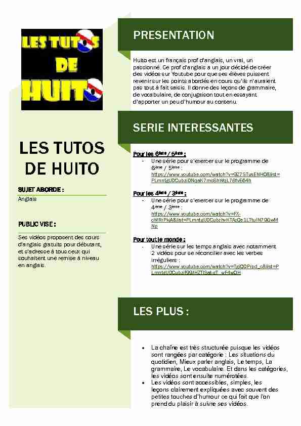 [PDF] LES TUTOS DE HUITO - Ville de Gardanne