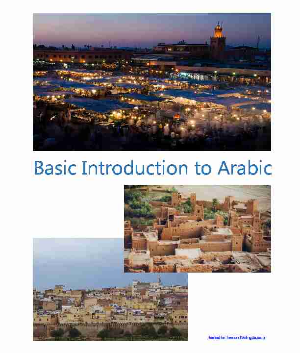 Basic Introduction to Arabic - Live Lingua