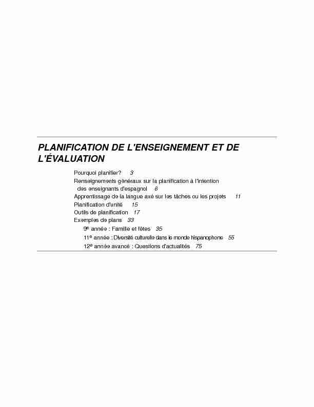 [PDF] Planification de lenseignement et de lévaluation