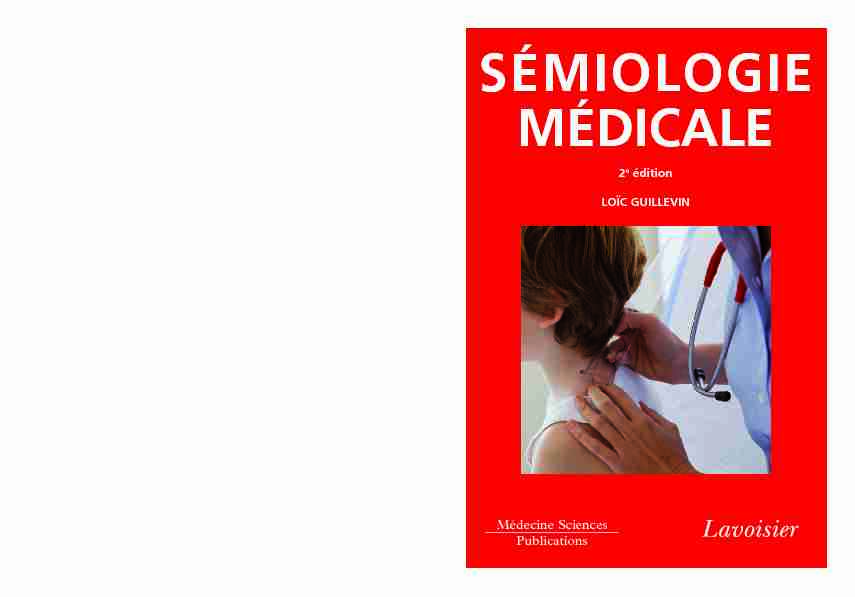 Semiologie medicale : 2e edition